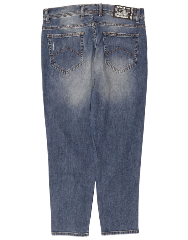 CARRERA Herren Distressed Tapered Jeans IT 50 Large W34 L26 Blaue Baumwolle