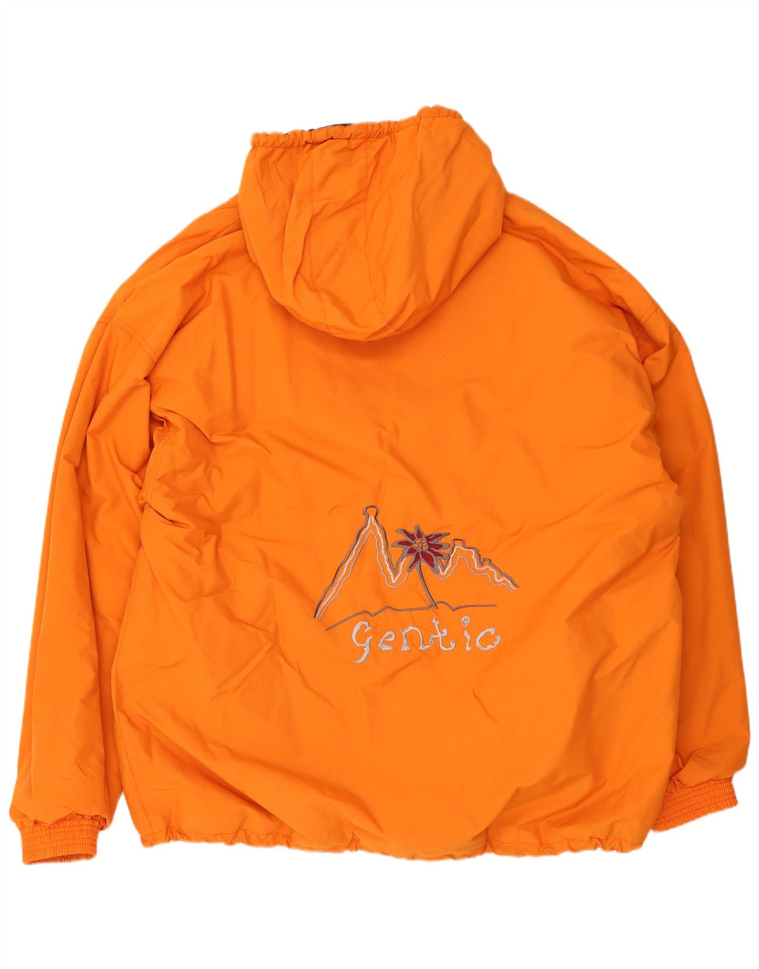 Vintage Herren Kapuzen-Windbreakerjacke UK 44 2XL Orange Polyamid