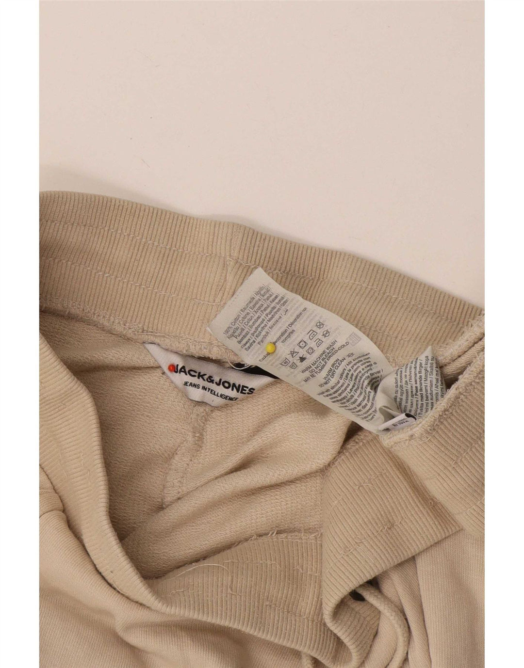 Jack & Jones Herren-Sportshorts, Größe S, Beige, Baumwolle