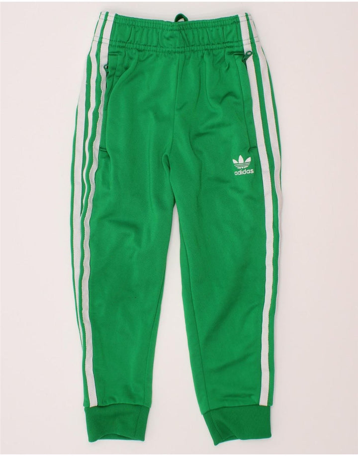 Kompletter Adidas-Trainingsanzug für Jungen, 4–5 Jahre, grünes Polyester