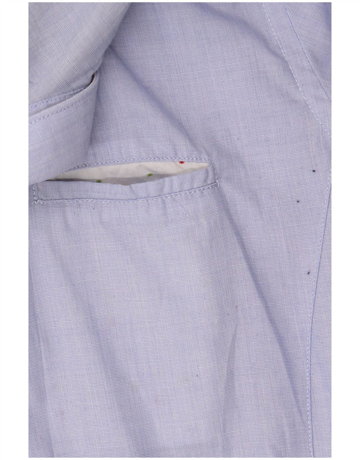 Alessandra Lamura Herren-Hemd, groß, blau, Polyester