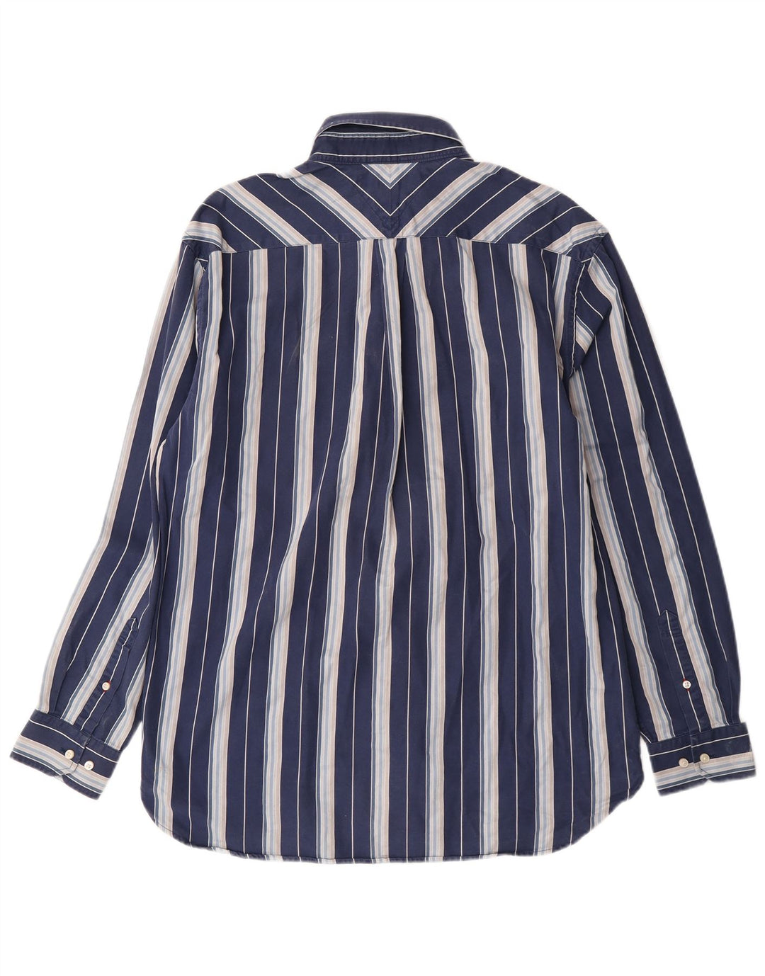 TOMMY HILFIGER Herrenhemd, groß, marineblau, gestreift, Baumwolle