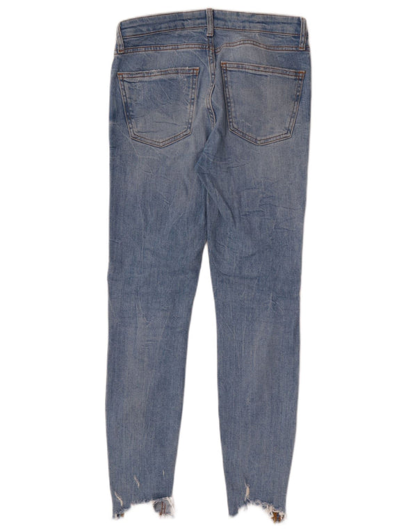 Zara Damen Distressed Skinny Jeans EU 36 XS W26 L27 Blau