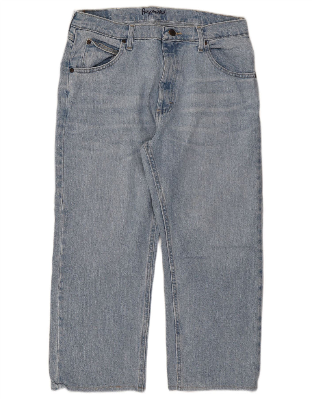 Wrangler Herren-Crop-Jeans W34 L23 Blaue Baumwolle