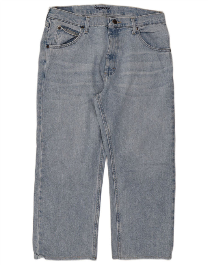 Wrangler Herren-Crop-Jeans W34 L23 Blaue Baumwolle