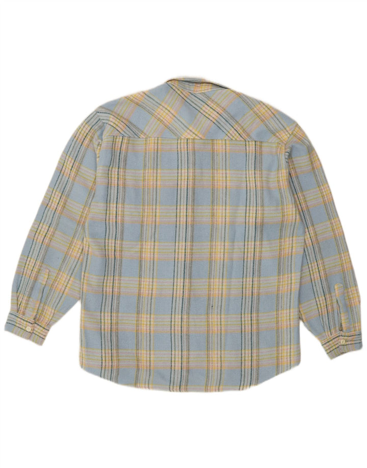 Vagabond Herren Overshirt Flanellhemd Mittelblau kariert