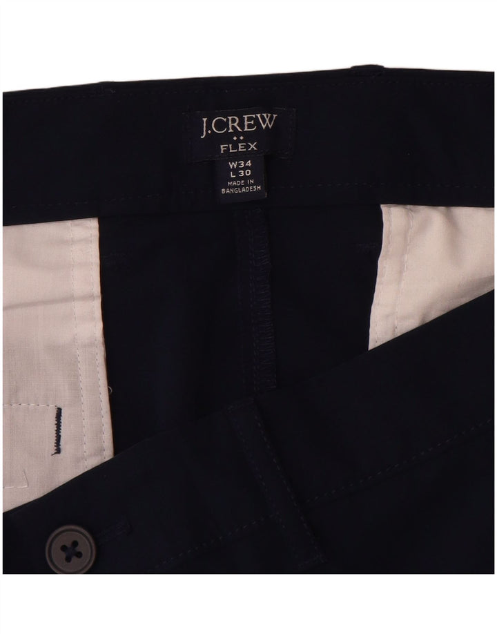 J. Crew Herren Flex Slim Chinohose W34 L30 Marineblaues Polyester