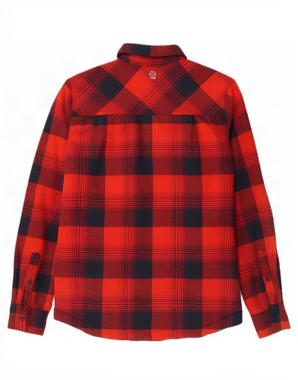 Wrangler Womens Regular Fit Sherpa Flannel Shirt UK 6 XS Red Check Cotton