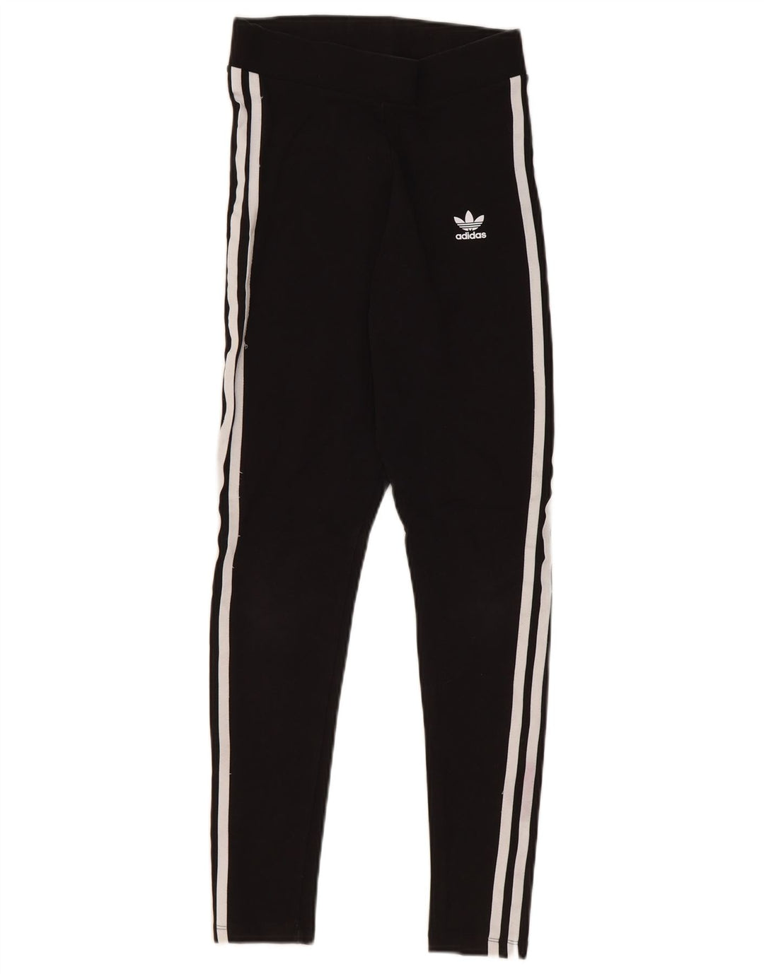 ADIDAS Damen Leggings UK 10 Small Schwarz Baumwolle