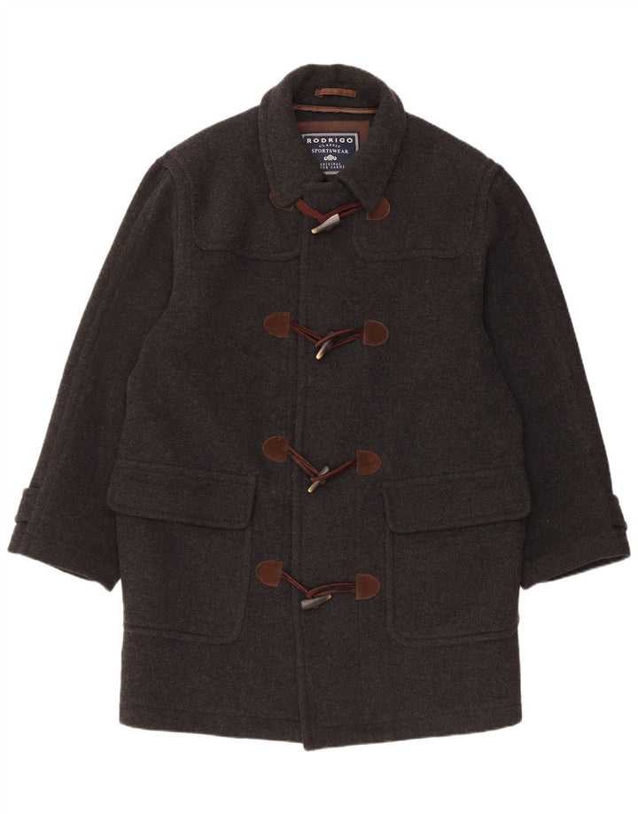 Rodrigo Herren Loose Fit Dufflecoat IT 48 Mittelschwarze Wolle