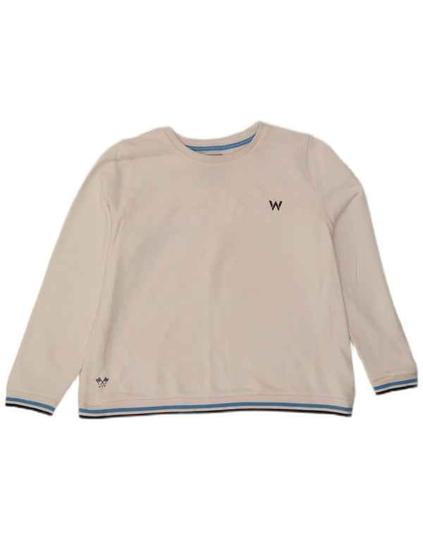 Crew Clothing Grafik-Sweatshirt für Damen, Gr. 40, Größe L, weiß gefleckt