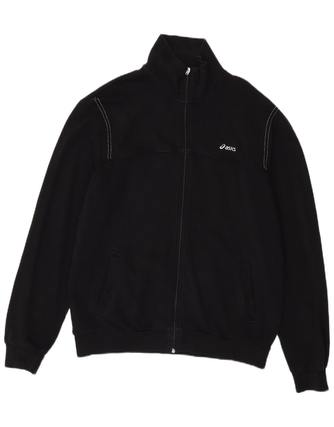 ASICS Herren-Trainingsanzug-Oberteil, Jacke, Größe L, Schwarz