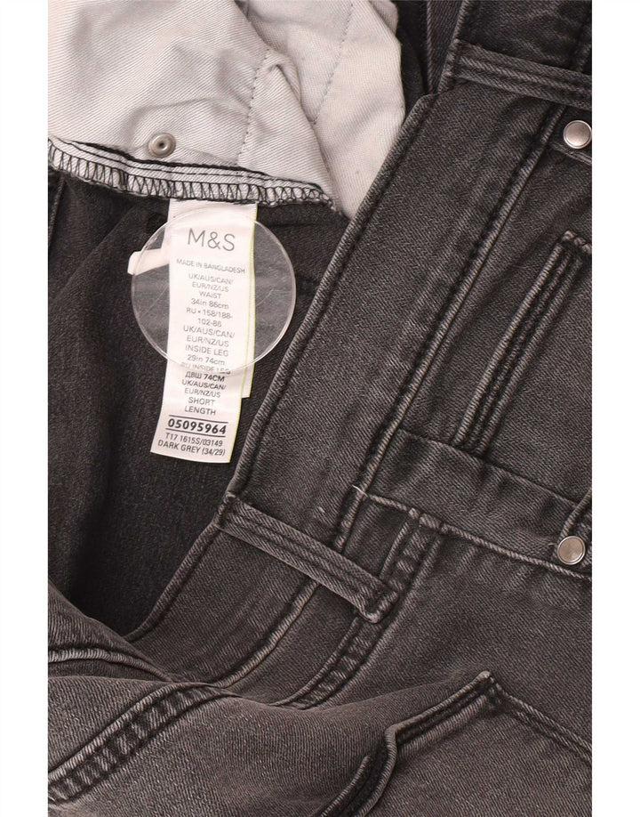 Marks & Spencer Slim-Jeans für Herren, W34, L29, graue Baumwolle