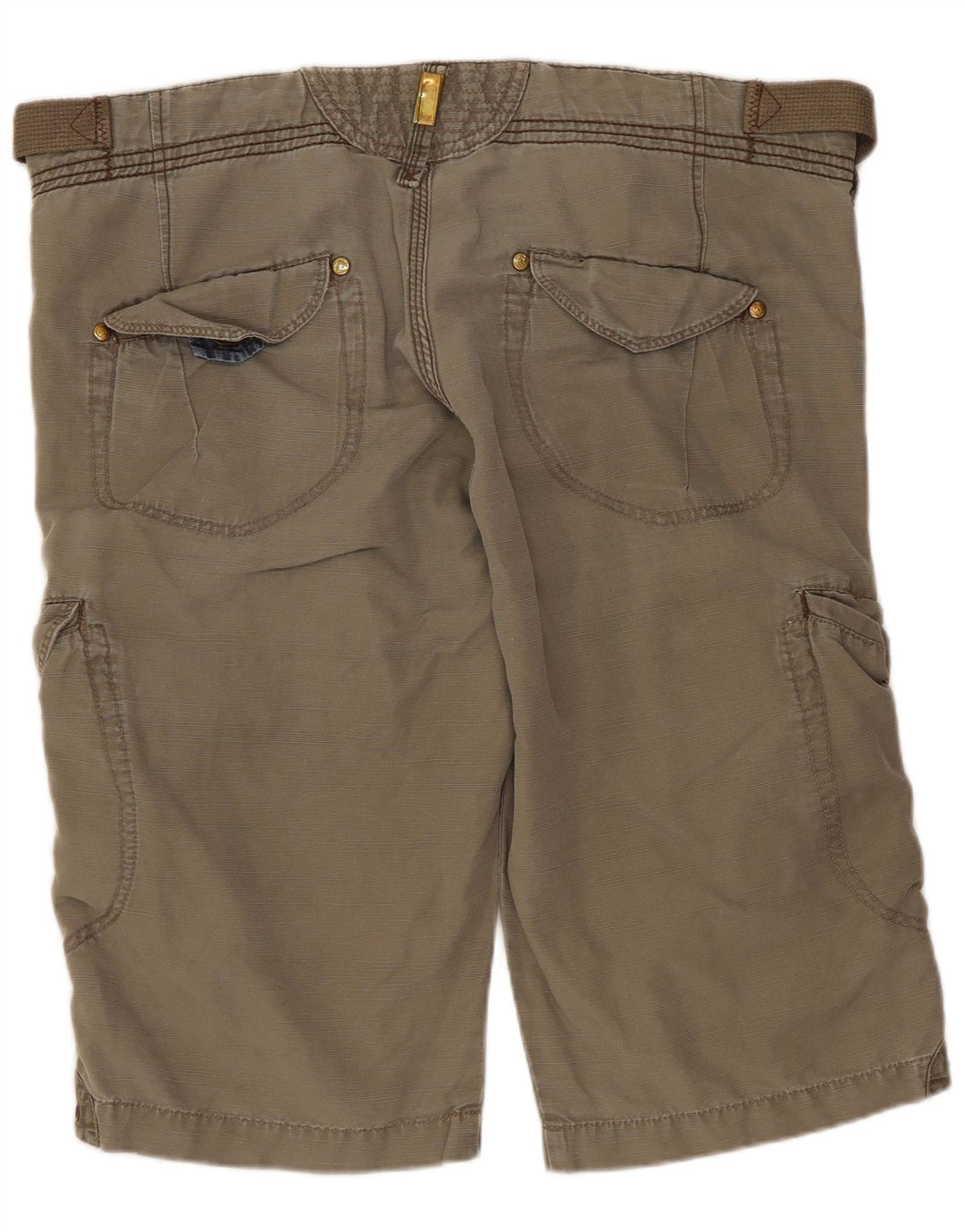 Lee Damen Cenn Cargo Shorts W34 Large Khaki Baumwolle