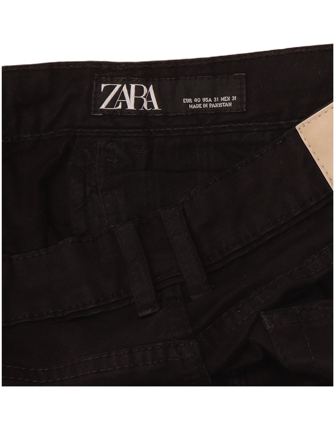 Zara Herren Slim Freizeithose EU 40 Medium W31 L32 Schwarz