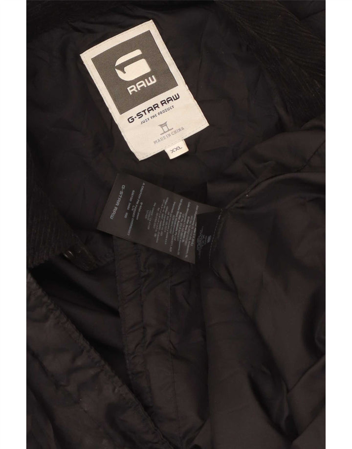 G-Star Herren Wattierte Jacke UK 44 2XL Schwarz Baumwolle