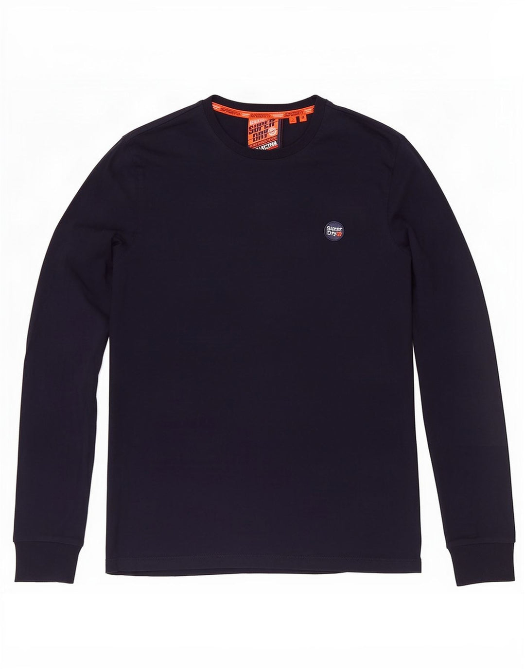 Superdry Herren-Langarmoberteil aus mittelblauer Baumwolle in Marineblau