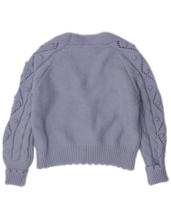 Lumina Damen Strickjacke Pullover UK 16 Large Blau Polyamid