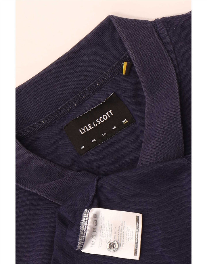 Lyle & Scott Herren Poloshirt 5XL Marineblau Baumwolle