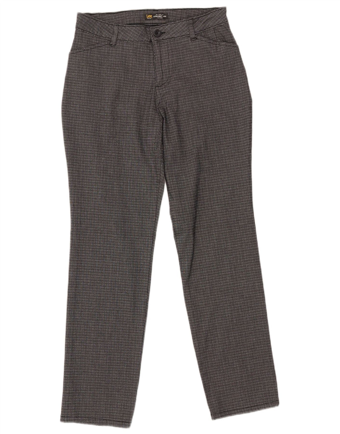 LEE Damen-Freizeithose mit mittelhohem Bund, gerade, W30, L28, grau kariert