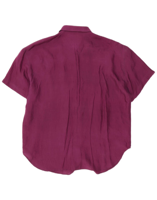 Vintage Damen Kurzarmshirt UK 16 Large Lila