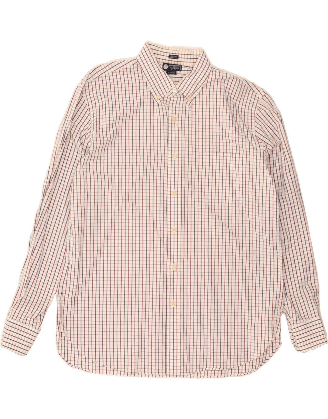 J. CREW Mens Shirt Size 17/17 1/2 XL White Check Cotton Vintage J. Crew and Second-Hand J. Crew from Messina Hembry 