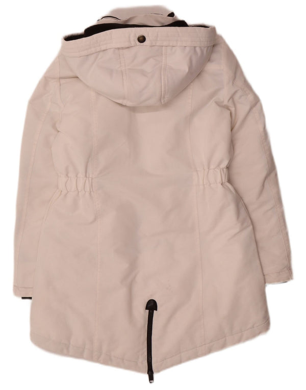 Diesel Mädchen-Parka mit Kapuze, 11–12 Jahre, weißes Polyester