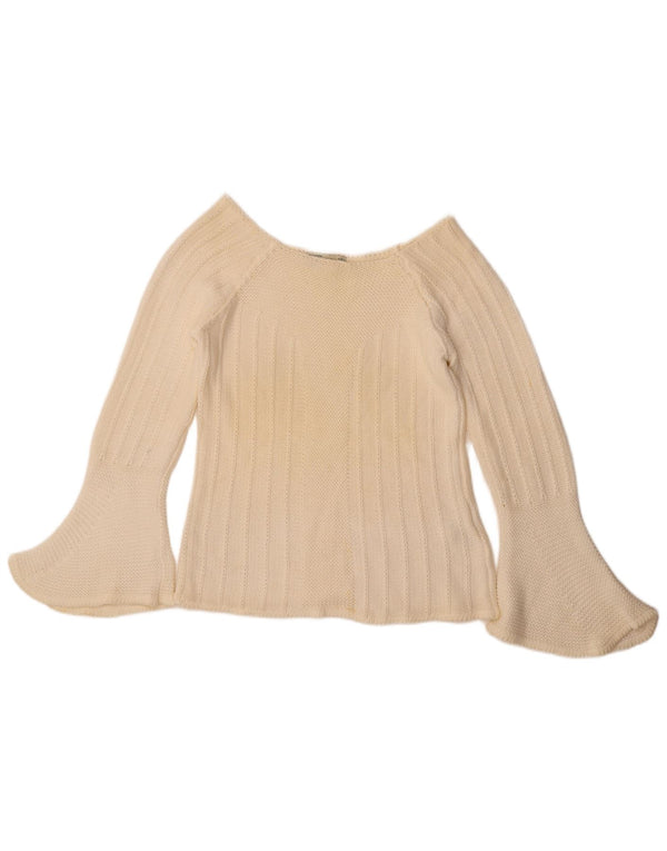 Zara Damen-Pullover mit bauchfreiem U-Boot-Ausschnitt, Gr