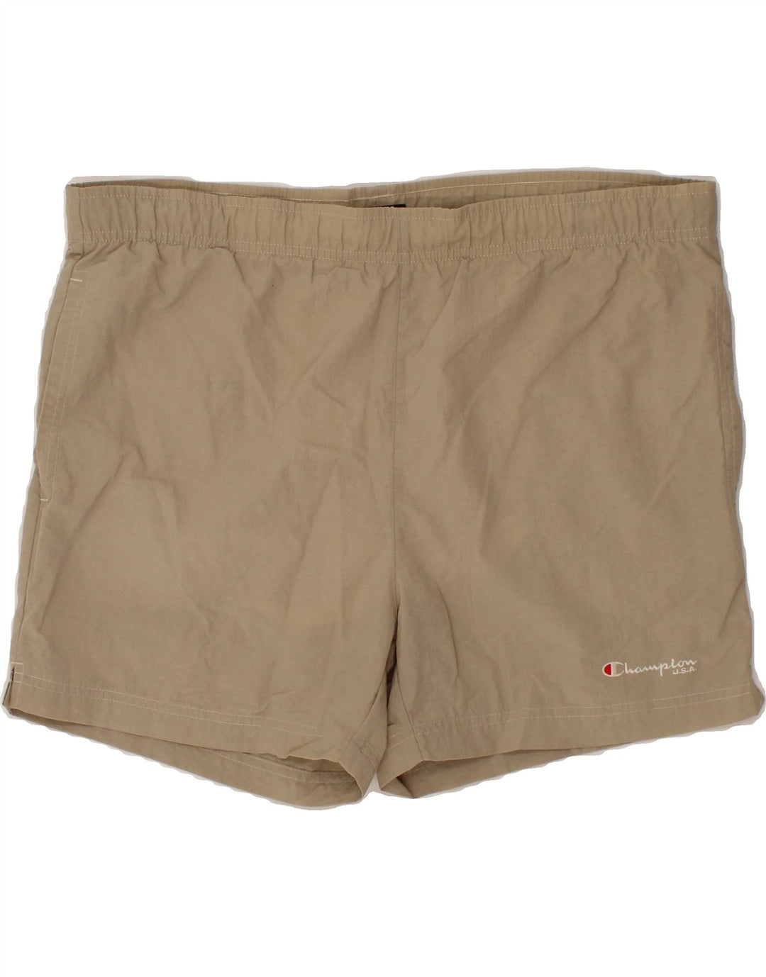CHAMPION Mens Swimming Shorts Large  Beige Polyester Vintage Champion and Second-Hand Champion from Messina Hembry 