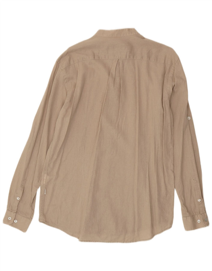 Carrera Herrenhemd Large Beige Leinen