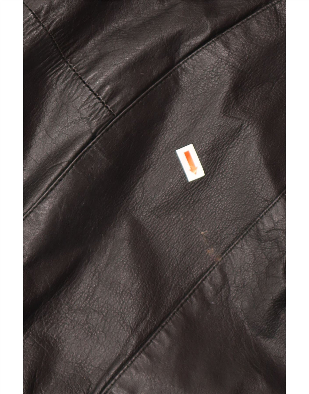 VINTAGE Damen Übergroßer Ledermantel UK 14 Mittelschwarzes Leder