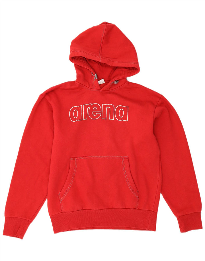 Arena Herren-Kapuzenpullover mit Grafik, Größe S, Rot, Baumwolle