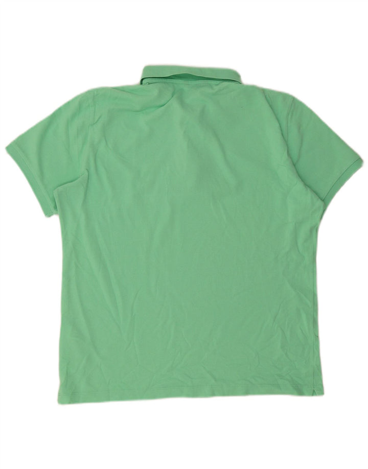 MASSIMO DUTTI Herren Poloshirt Große grüne Baumwolle