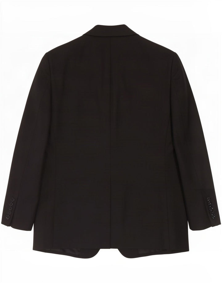 Trussardi Herren-Blazer mit 2 Knöpfen, IT 52 XL, schwarze Wolle