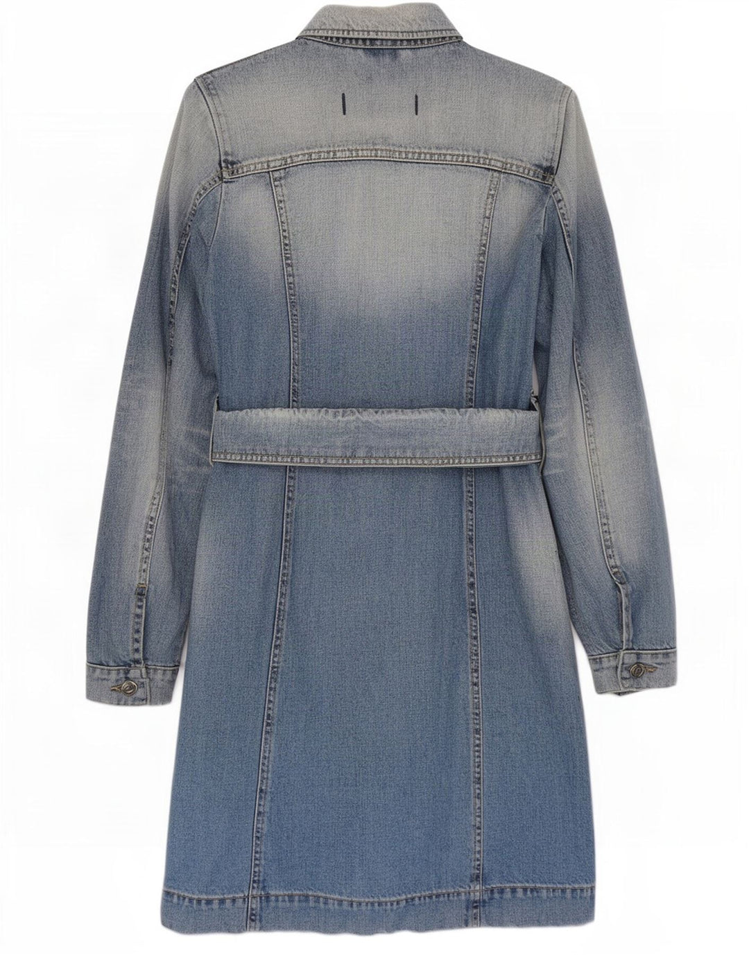 Gas Damen Jeansmantel UK 10 Small Blaue Baumwolle