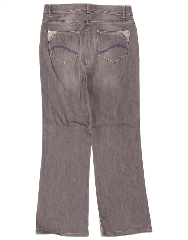 PER UNA Damen Roma Bootcut Jeans UK 12 Medium W30 L28 Grau Baumwolle