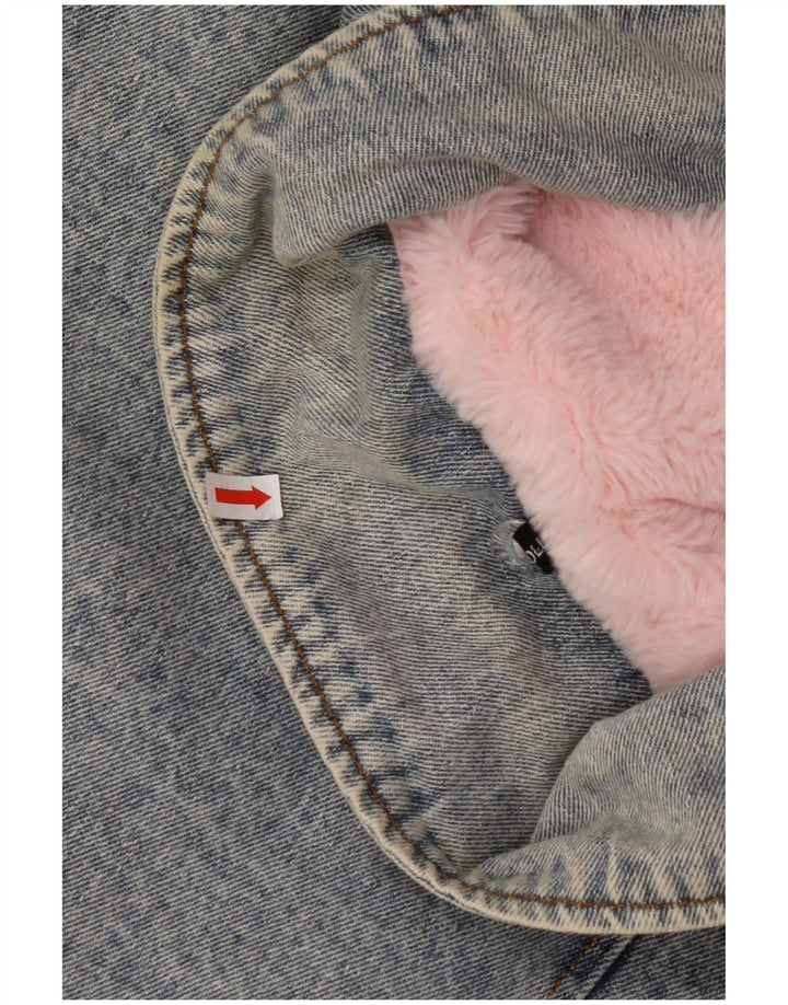 NEUE KOLLEKTION Übergroße Damen-Jeansjacke mit 3/4-Ärmeln, Gr. 10, Größe S, Blau