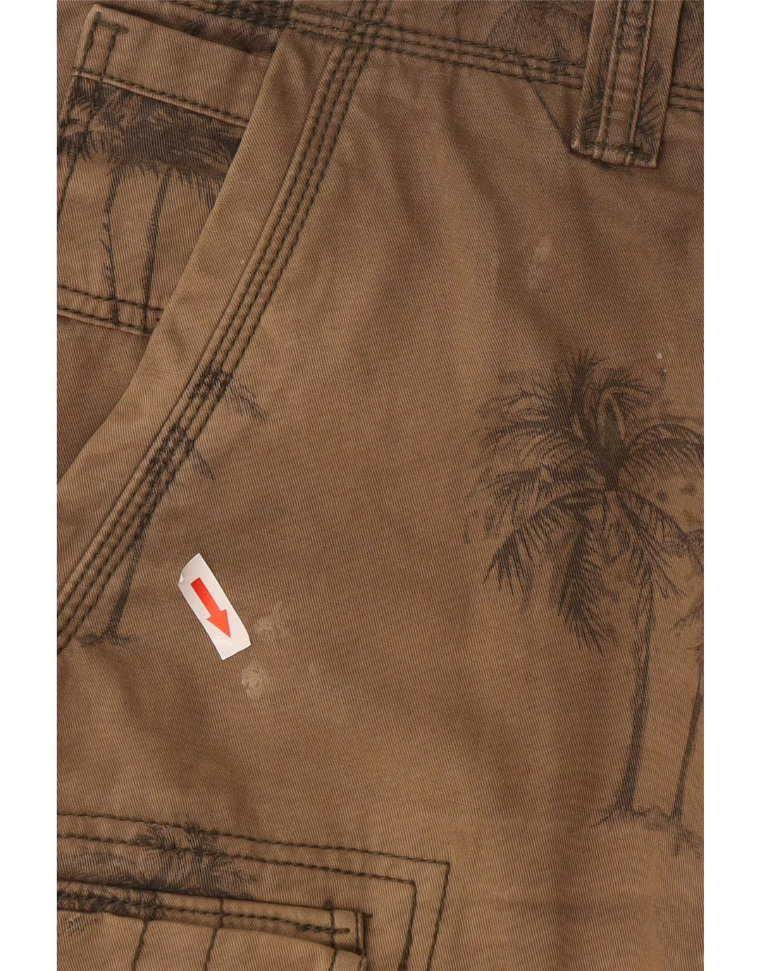 Fat Face Herren-Cargo-Shorts W34, große braune Baumwolle mit Blumenmuster