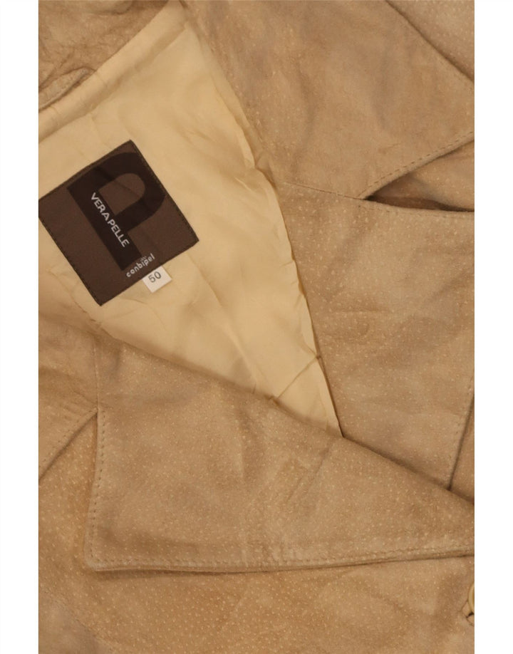 Conbipel Damen Wildledermantel IT 50 XL Beige Leder
