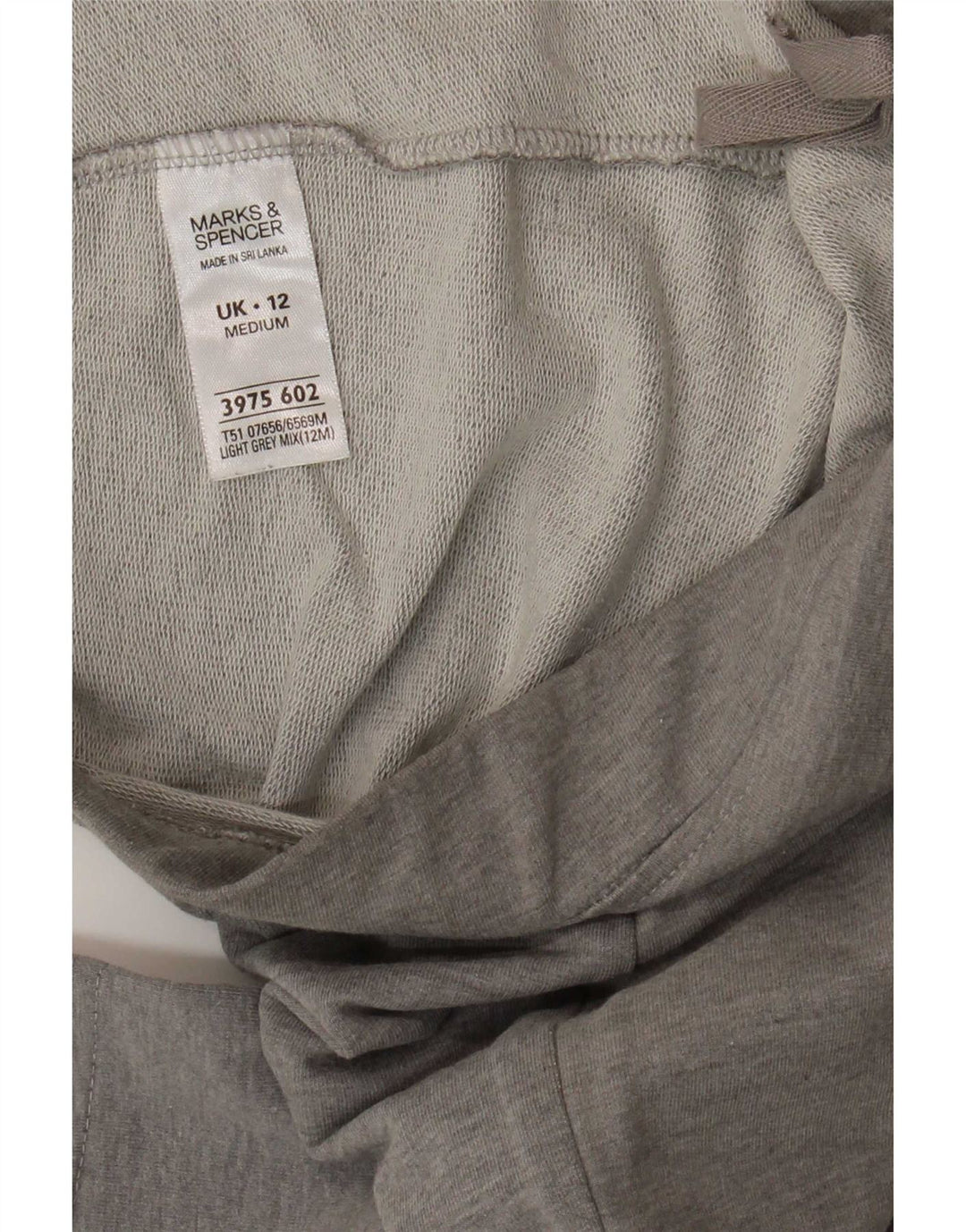 Marks & Spencer Damen-Trainingshose, UK 12, mittelgraue Baumwolle