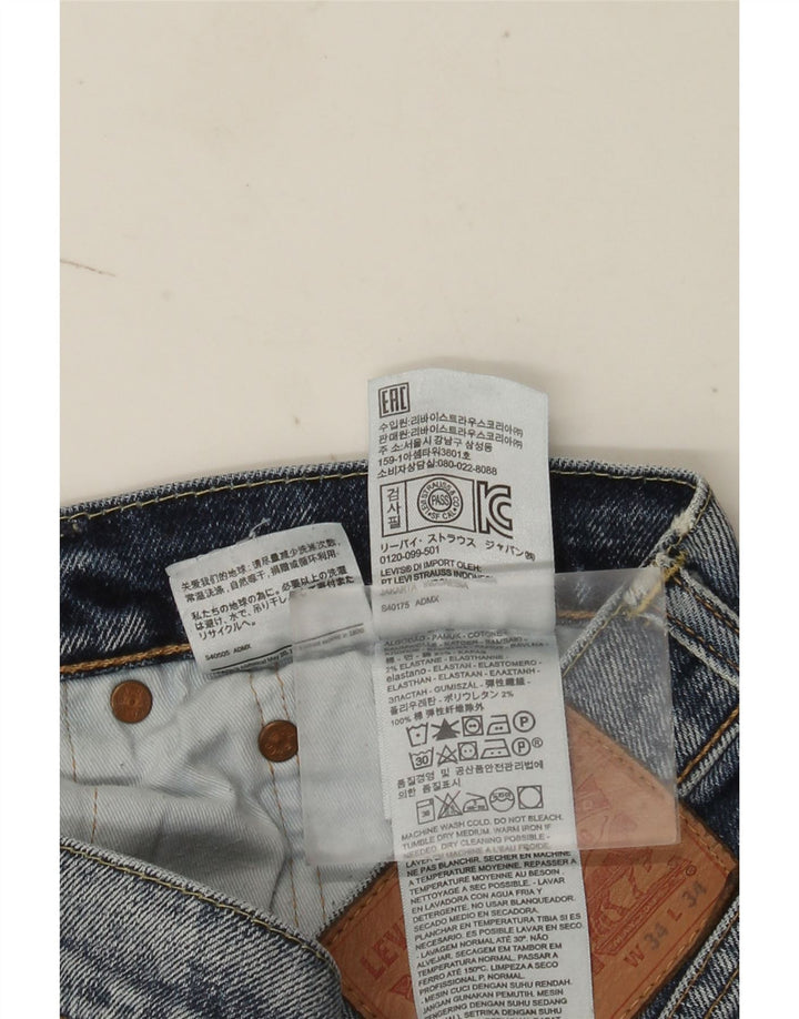 Levi's Herren 502 Denim Shorts W34 Große blaue Baumwolle