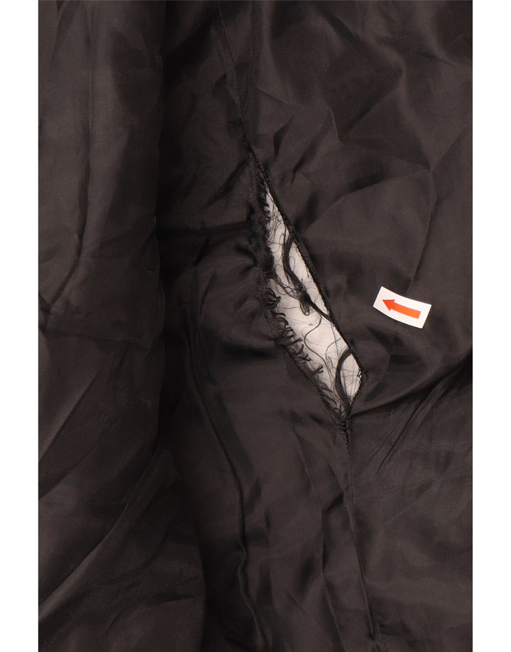 Guess Damen Graphic Wattierte Jacke UK 10 Small Schwarz Polyester