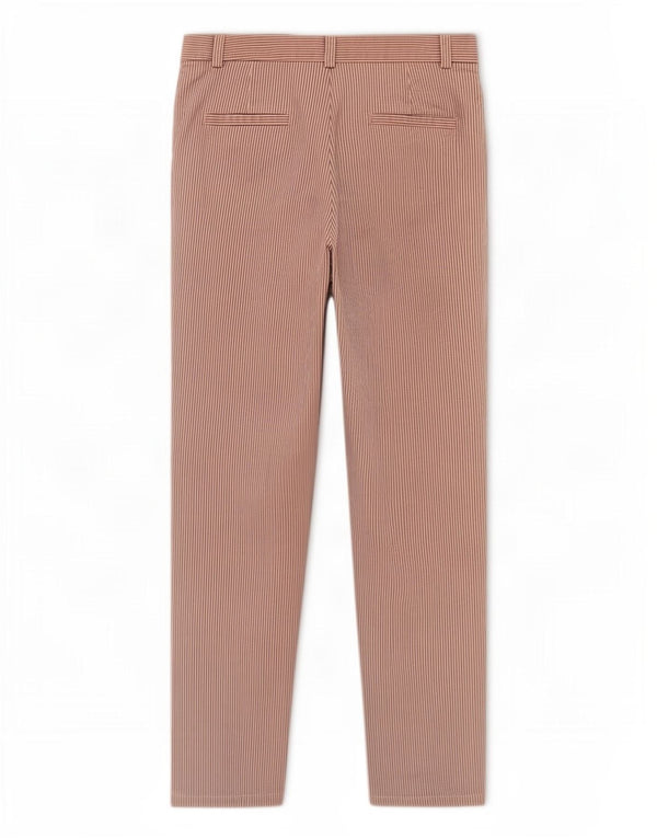 Marks & Spencer Damen Chinohose UK 10 Small W30 L29 Rosa Nadelstreifen