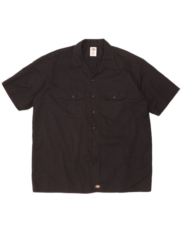DICKIES Herren Kurzarmhemd 2XL Schwarz Polyester