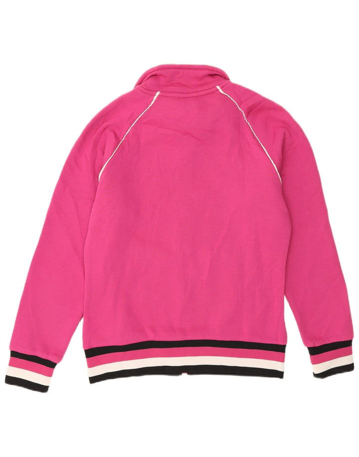 Umbro Damen-Trainingsanzug-Top-Jacke, UK 10, klein, rosafarbenes Farbblock-Polyester