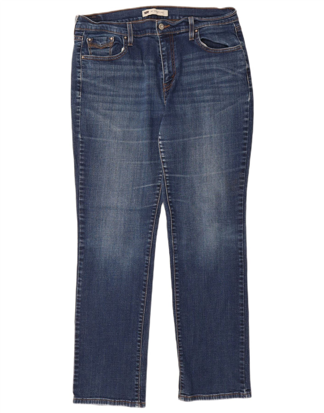 Levi's Damen 505 Straight Jeans W32 L32 Blaue Baumwolle