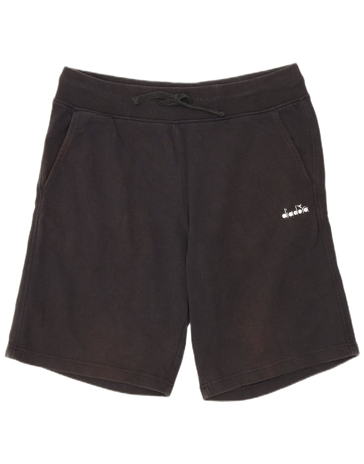 Diadora Herren-Sportshorts, große schwarze Baumwolle