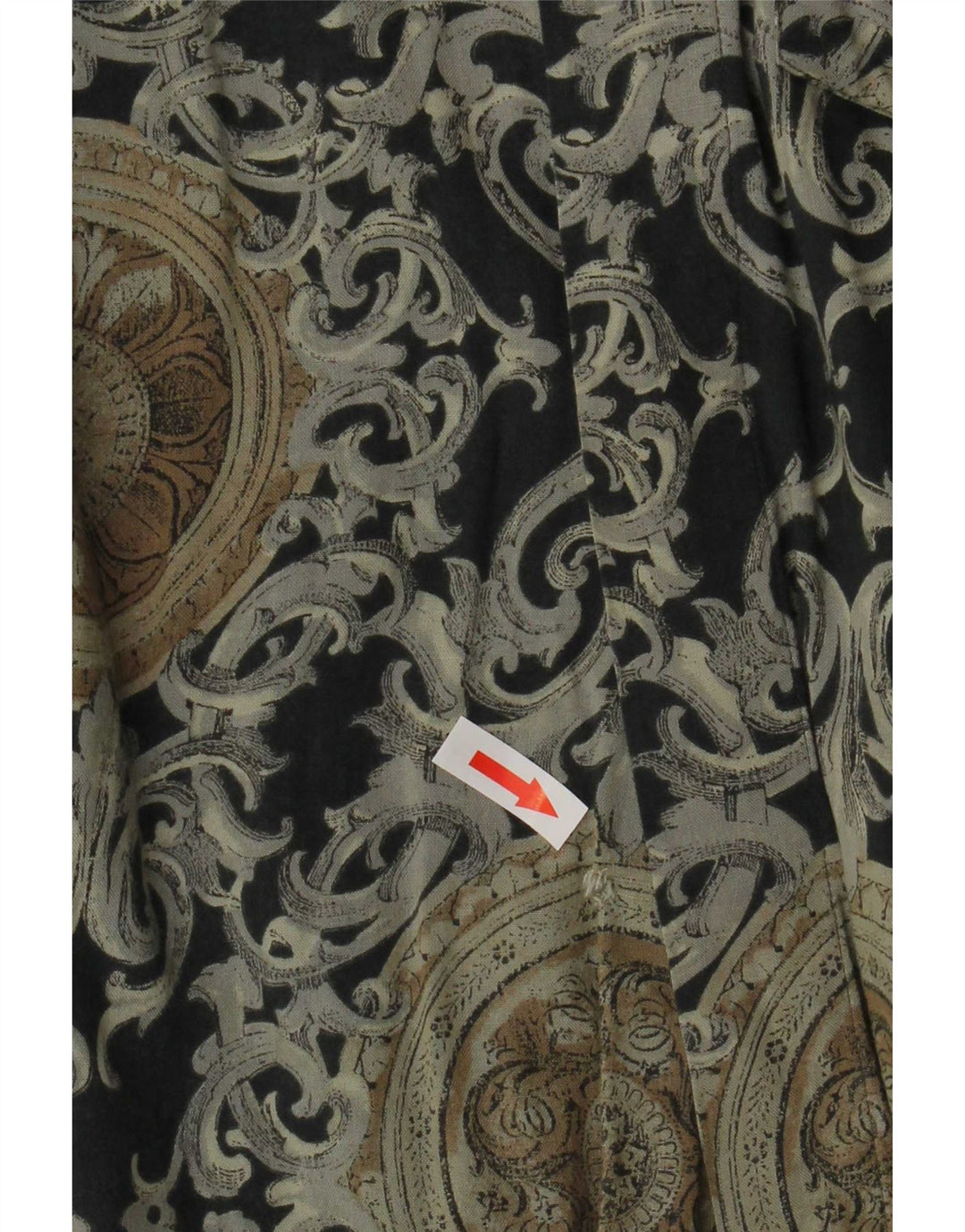 Vintage Herrenhemd groß schwarz Paisley