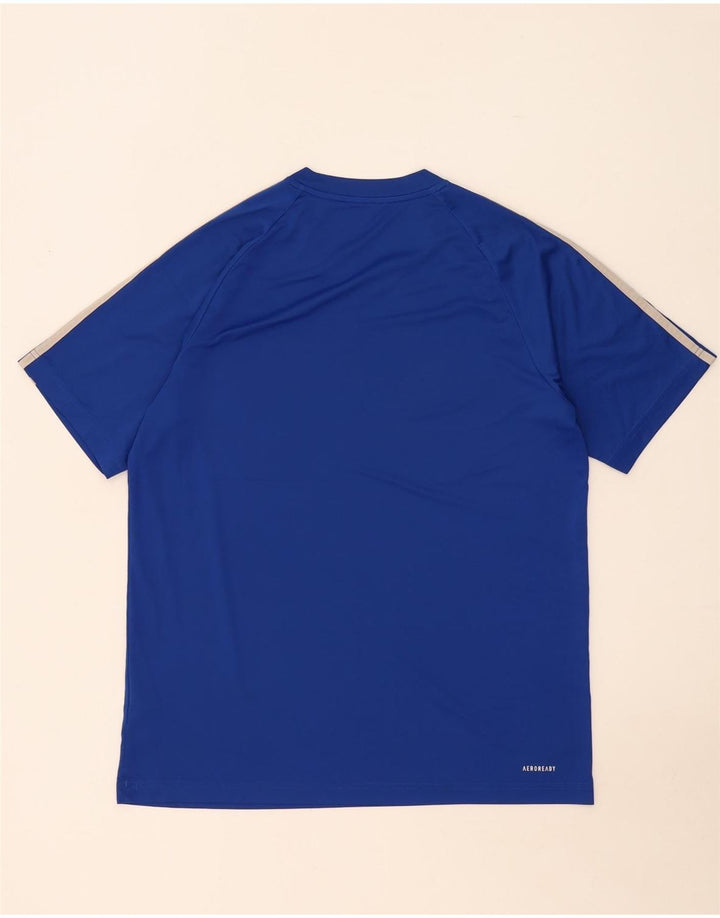 Adidas Herren Aeroready T-Shirt Top Mittelblaues Polyester