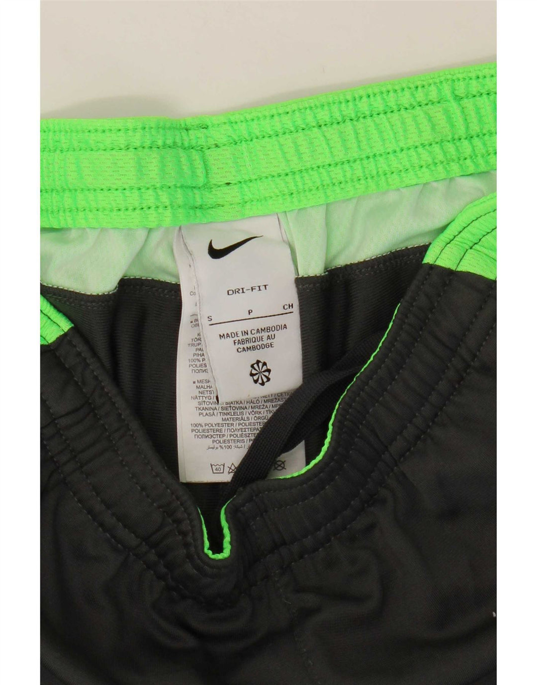Nike Herren Dri Fit Trainingshose, Größe S, Grau, Farbblock-Polyester